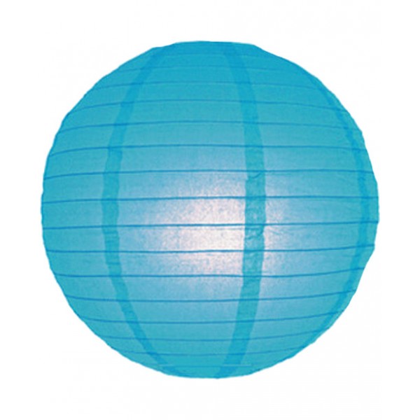 12" Paper Lanterns 'Turquoise' Regular Wire
